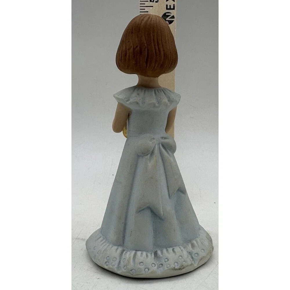 Vintage 1982 Enesco Growing Up Birthday Girls Age 6 Brunette Figurine 4.25”